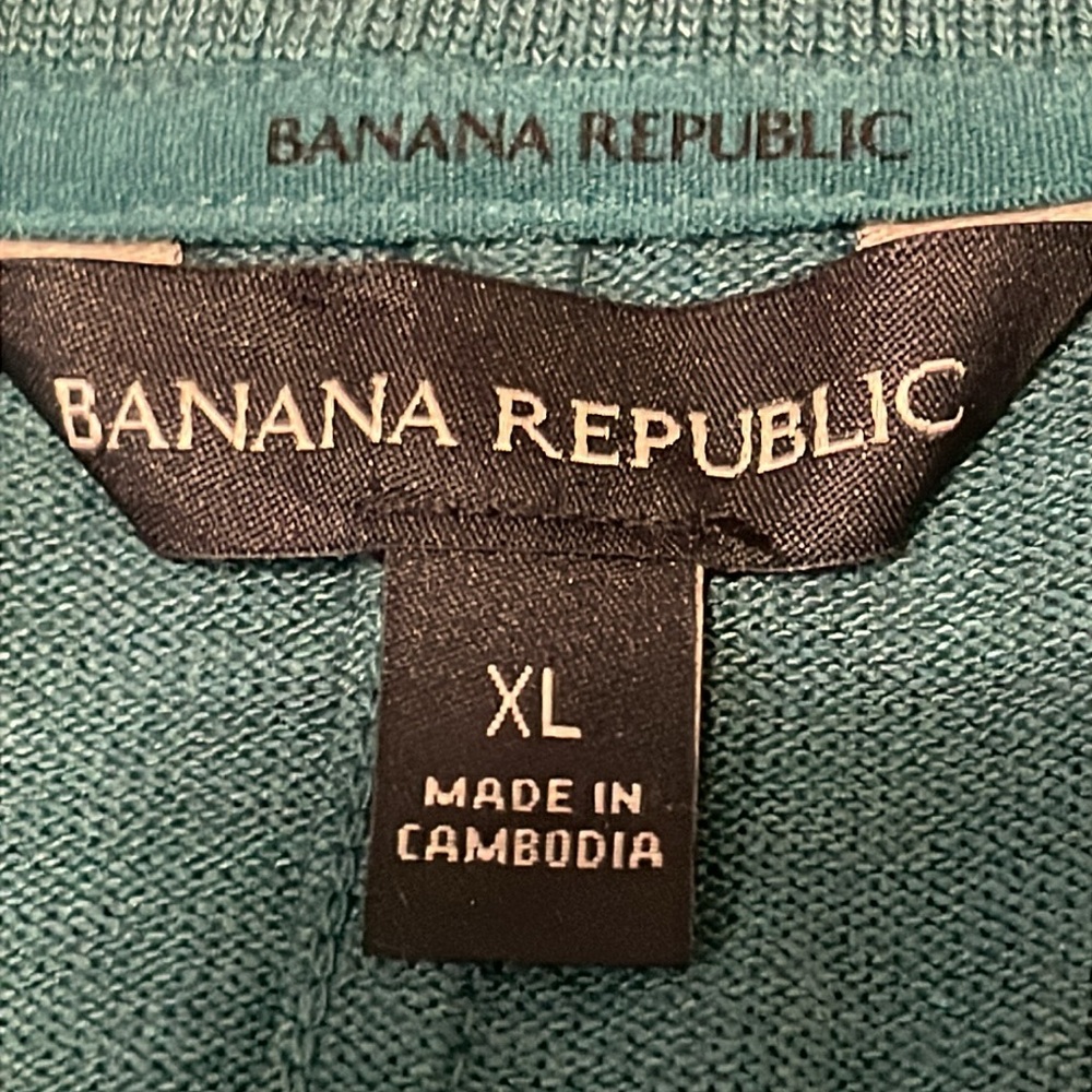 Banana Republic Top Womens XL Green Long‎ Sleeve Lounge Basic Layer Minimal - Picture 5 of 9